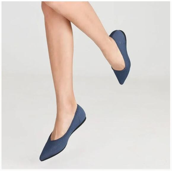 VIVAIA Aria 5° Navy Knit Pointed Toe Flats EU 43 Eco-Friendly Washable - Picture 16 of 16